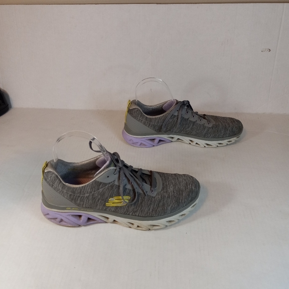 Skechers Womens Glide Step 149323 Gray Running Shoes Sneakers Size 10 - Picture 3 of 8
